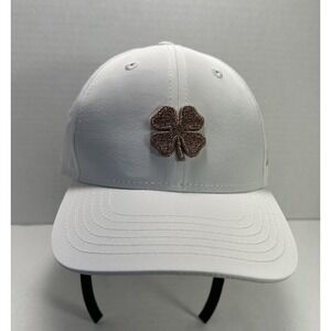 Live Lucky Black Clover Hat Cap Adjustable Back